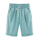 Summer Women's Relaxed Cotton Shorts with Pockets
