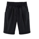 Summer Women's Relaxed Cotton Shorts with Pockets