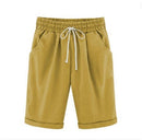 Summer Women's Relaxed Cotton Shorts with Pockets