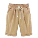 Summer Women's Relaxed Cotton Shorts with Pockets
