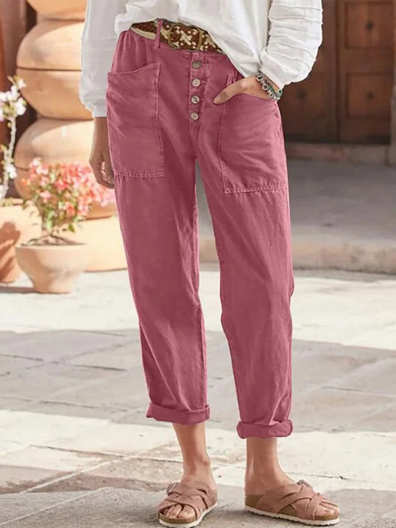 Solid Color Loose Casual Pants – Curvemod