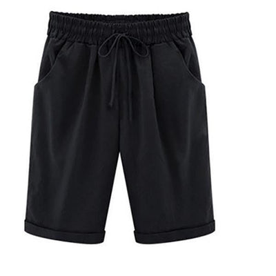 Summer Women's Relaxed Cotton Shorts with Pockets