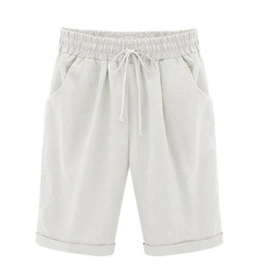 Summer Women's Relaxed Cotton Shorts with Pockets