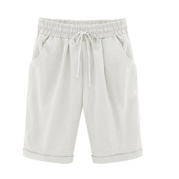 Summer Women's Relaxed Cotton Shorts with Pockets