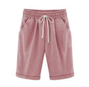 Summer Women's Relaxed Cotton Shorts with Pockets