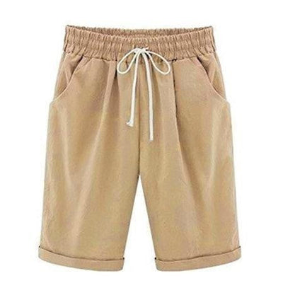 Summer Women's Relaxed Cotton Shorts with Pockets