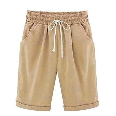 Summer Women's Relaxed Cotton Shorts with Pockets